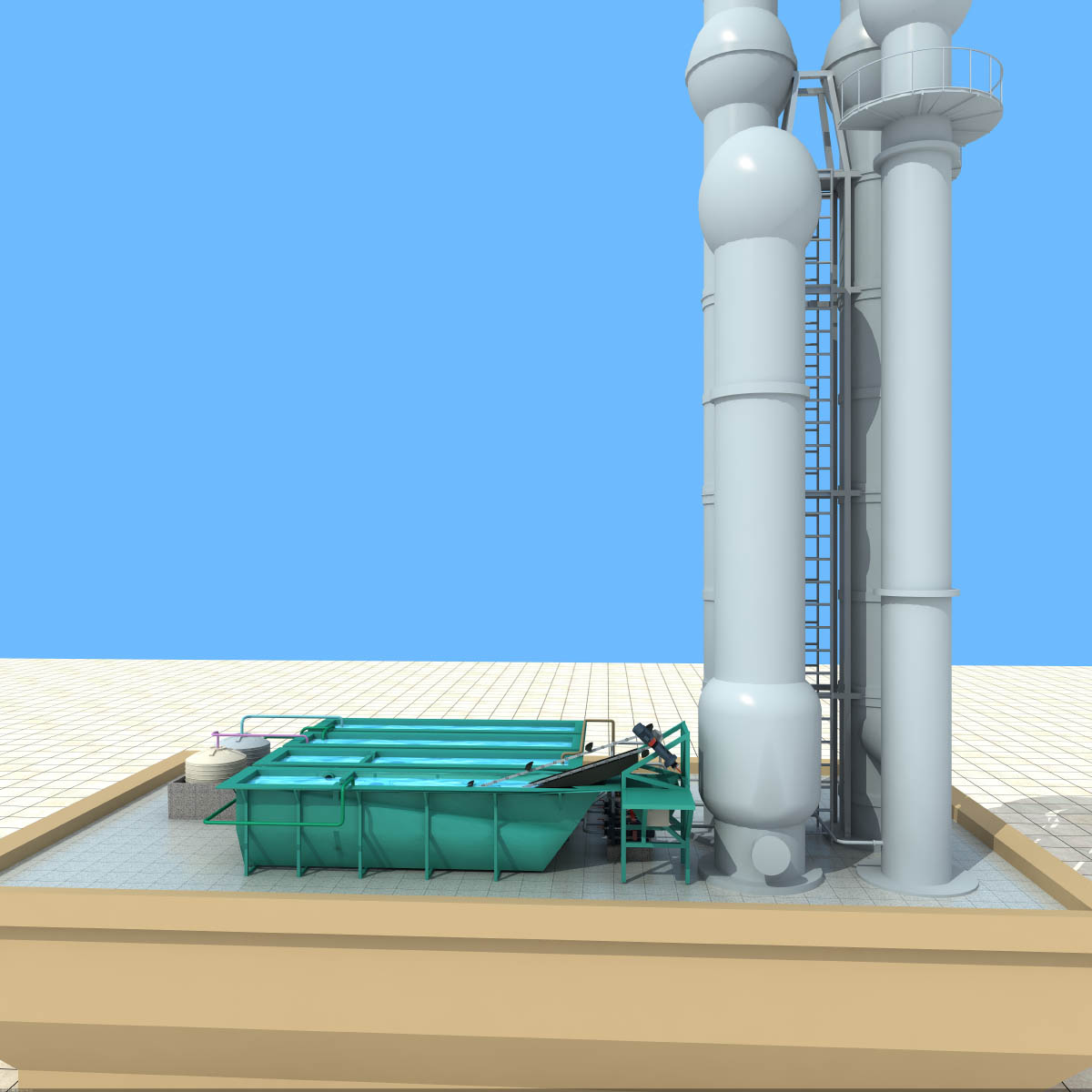 脫硫塔設備沙盤效果圖 脫硫塔設備沙盤效果圖